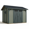 Abri de jardin 300 x 200 x 220 cm en acier vert gris - rangement extérieur à double porte